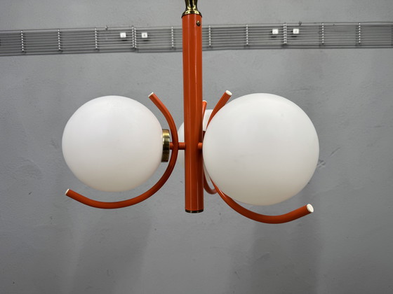 Image 1 of Lampadario arancione Space Age di Richard Essig