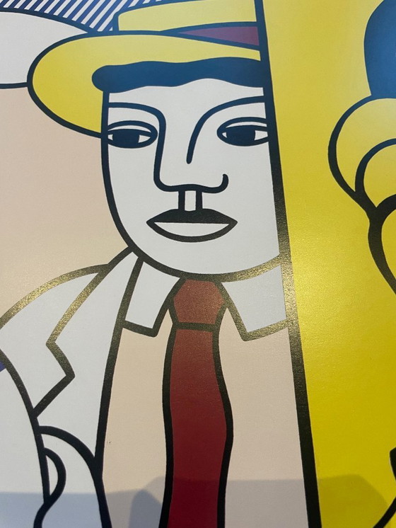 Image 1 of Roy Lichtenstein (1923-1997), Figures with Sunset, 1978, copyright 2004 Estate of Roy Lichtenstein, Printed in USA