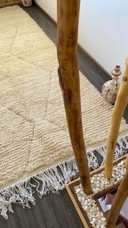 Luxe Crème Berber Tapijt – Handgemaakt van Pure Atlas Wol – 300 x 200 cm