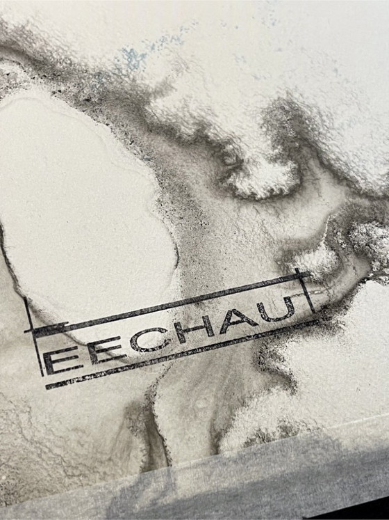Image 1 of Original artwork on paper signed Eugène Eechaut, created in ink in 1973 - Framed