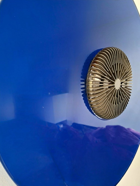 Image 1 of Wandlamp rond glas blauw/paars