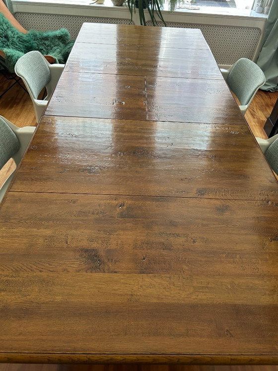 Image 1 of Oak dining table 200/250x100