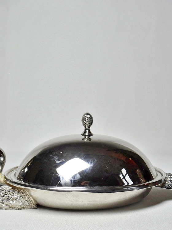 Image 1 of Vintage Silver Metal Duck Foie Gras Bell