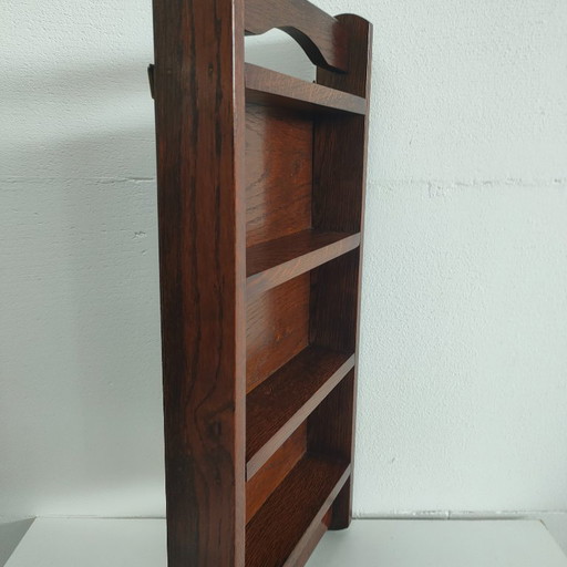 Vintage (probably antique) wooden spice rack (with hanging hooks)