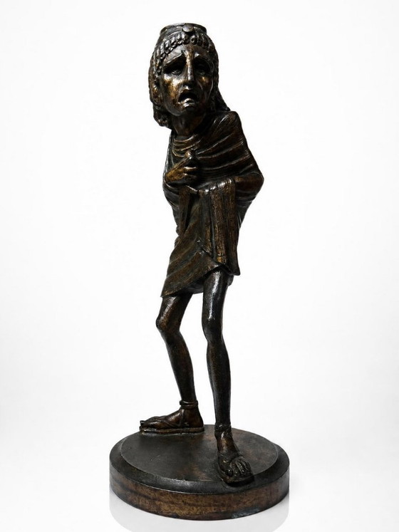 Image 1 of Candelero caricaturizado de fundición patinada, Frédérick Lemaître, antiguo siglo XIX-XX