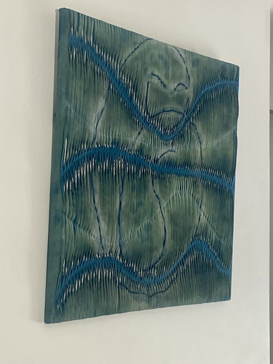 Image 1 of Tableau sculpture art textiles Réf : cocooning