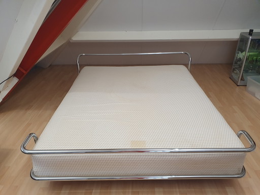 Vintage IKEA Kromvik 2-Personen-Bett – tweepersoonsbedden, Chrome, Metal