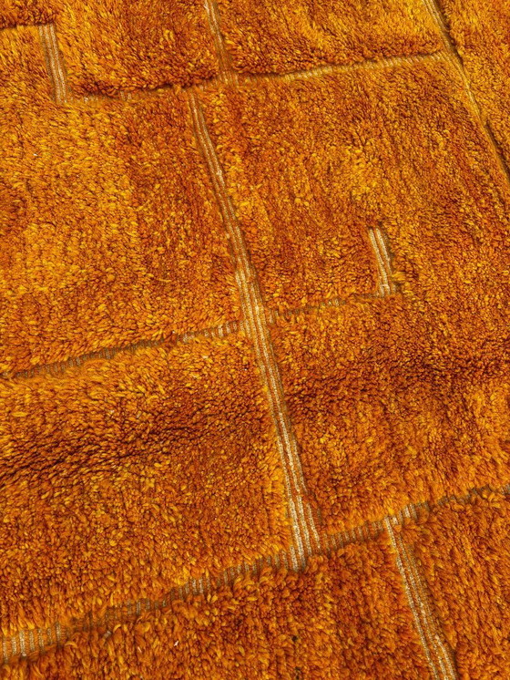 Image 1 of Orange Moroccan wool rug 250x330 cm– Handmade geometric rug – Contemporary Berber carpet