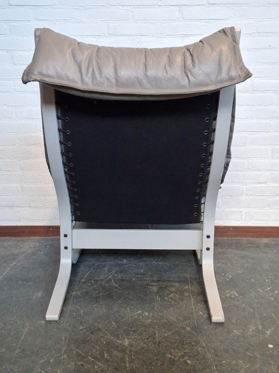 2x Siesta lounge armchairs by Ingmar Relling, 1960s – Westnofa, Leather, Wood, Vintage (photo 5 of 10)