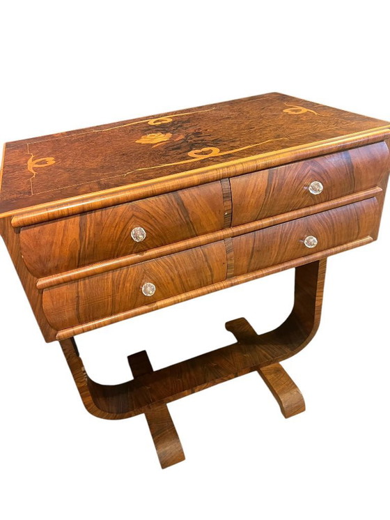 Image 1 of Small Art Déco console / salon table from the 1920s / 30s. A carpenter's work and therefore a unique piece from this period.