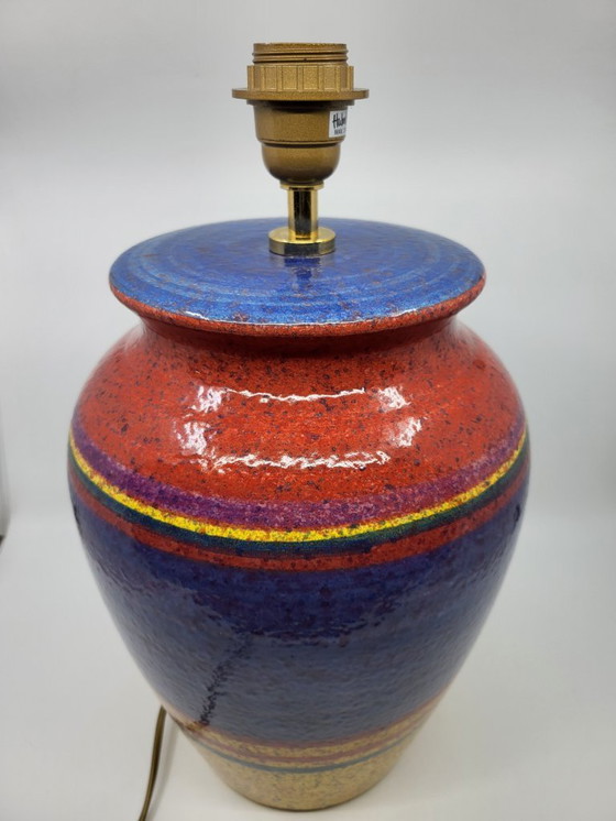 Image 1 of Hubert Olivier lamp in multicolored ceramic, France, 1980