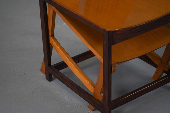 Image 1 of Chaises de salle à manger vintage au design sculptural unique, France années 1960, lot de 2