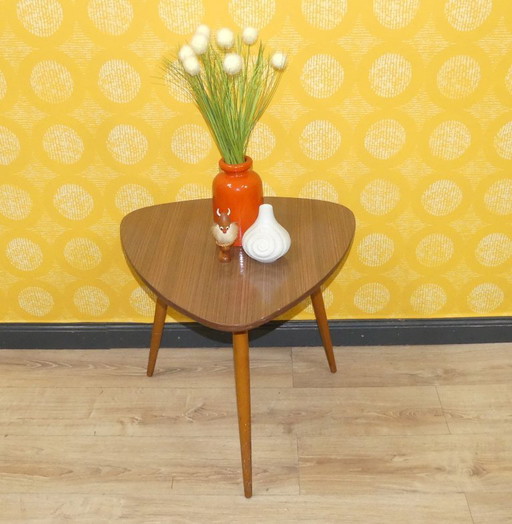 50s 60s cocktail table tripod table formica teak look classic kidney table