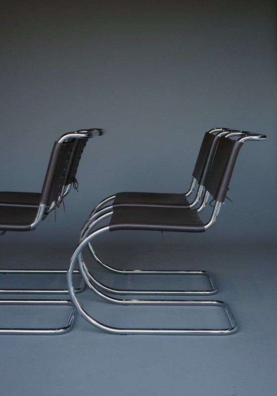 Image 1 of x4 Freischwinger MR 10 im Stil von Ludwig Mies van der Rohe, 1990er Jahre