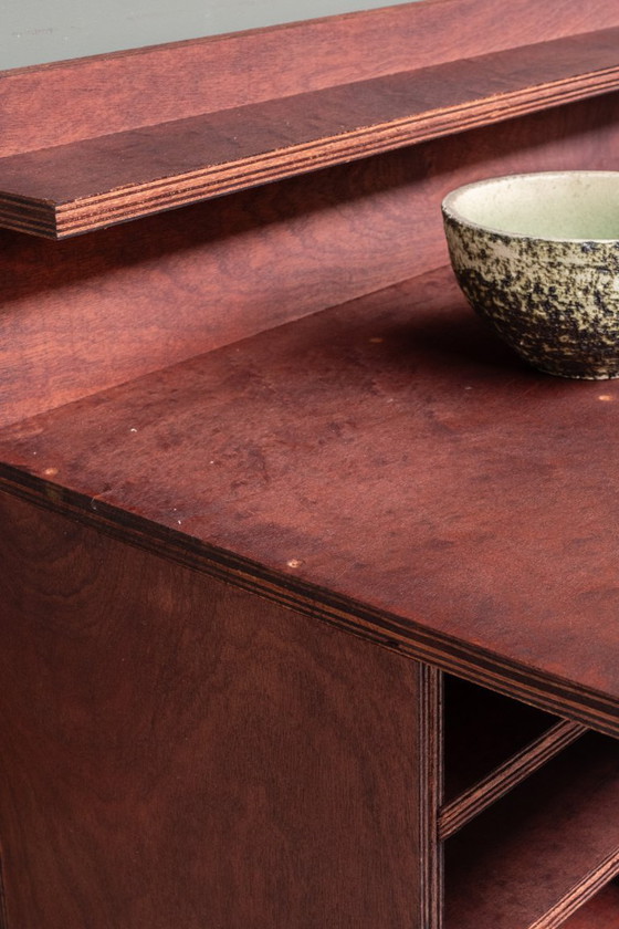 Image 1 of Schwebender Schreibtisch im Stil der 1960er Jahre in Mahoney-Ausführung