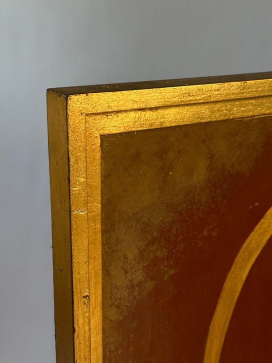 Panneau Art Déco français Nu Féminin, circa 1925, Peintures et dessins, Bois, Doré, Figuratief (photo 3 sur 6)