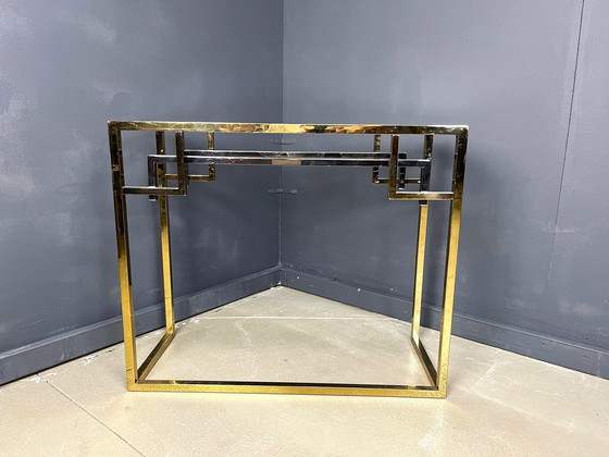 Image 1 of Console en laiton et chrome, 1970