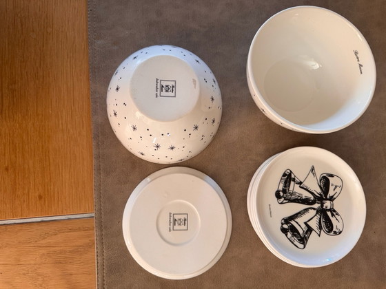 New, white with black text, Rivièra Maison Christmas Crockery, Porcelain (photo 7 of 7)