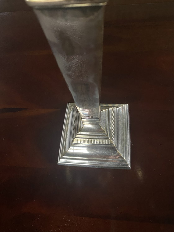 Image 1 of 2 dreiarmige, versilberte Kerzenleuchter von Flamant, klassisches Modell