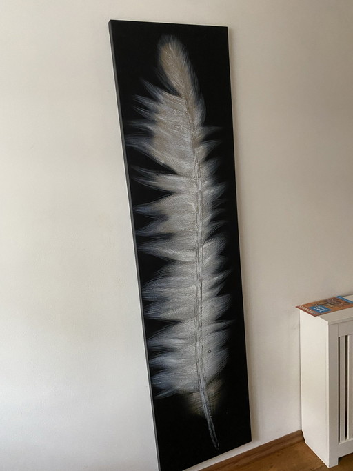 Gemälde mit Feder