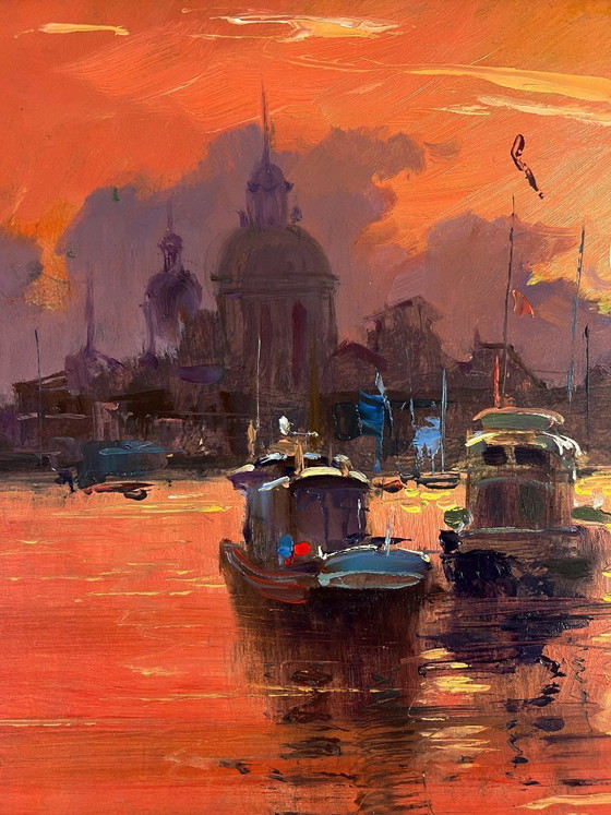 Image 1 of Ferry with a Romantic Sunset