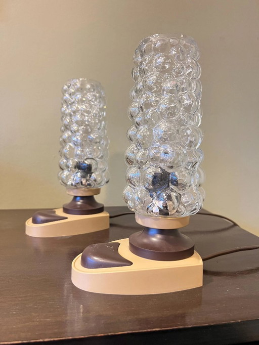 Orion bedside lamps from the traditional Viennese manufacturer from the 1970s - the true space age classics.