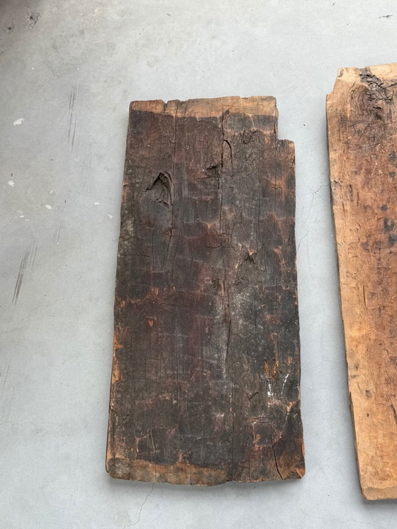 Image 1 of 2x Decorative authentic wooden shelves