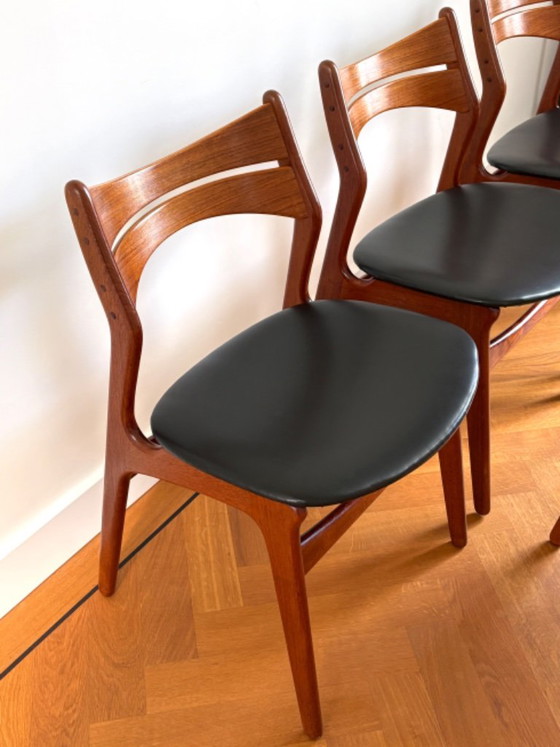 Magnificent set of 4 Danish Erik Buck model 301 chairs – Christiansen Mobelfabrik, Dining chairs, Wood (photo 4 of 19)