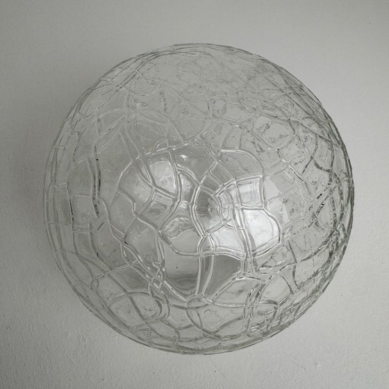 Image 1 of PAIR OF VINTAGE TEXTURED GLASS WALL LIGHTS