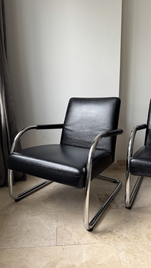Vitra Visalounge Fauteuil – Antonio Citterio – Cuir Noir – Leather