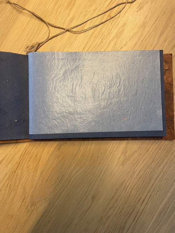 Image 1 of Handgemaakt Rood leren Fotoalbum 