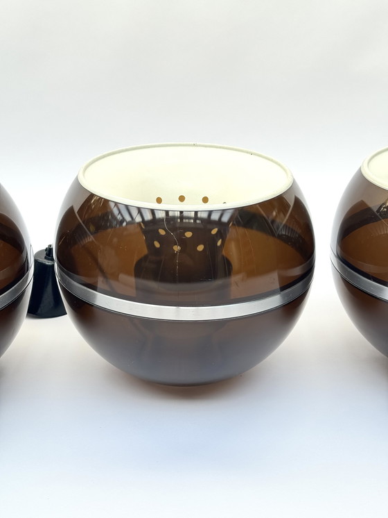Image 1 of Lampade a sospensione Dijkstra Globe, set di tre, stile spaziale, futuristico