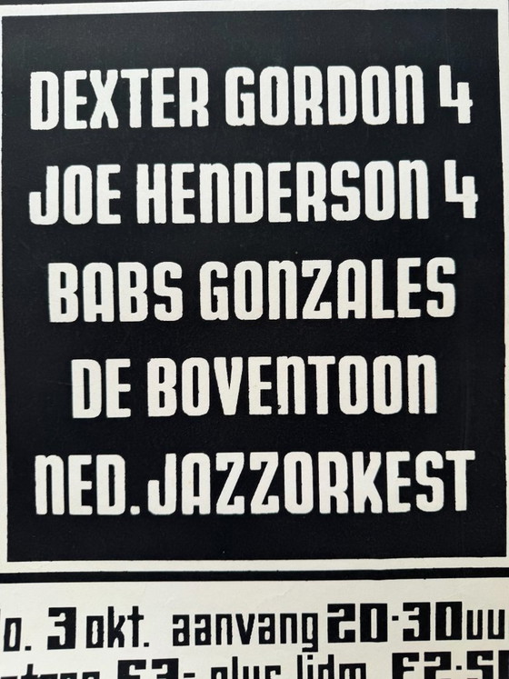 Image 1 of Affiche du concert de jazz Paradiso (1974), Martin Kaye, sérigraphie, vintage, Amsterdam