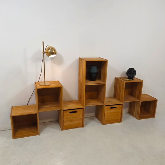 Image 1 of WASA Modulair kubus systeem jaren 80/90 eikenhout