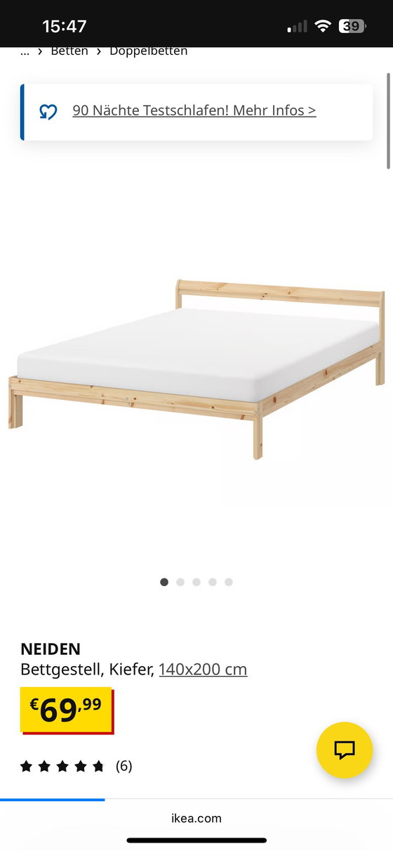 Image 1 of IKEA bed, mattress and cover