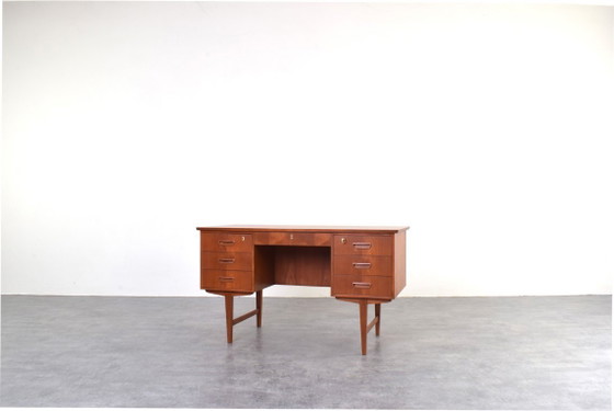 Image 1 of Bureau de direction danois moderne en teck, style Mid-Century Modern, années 1960