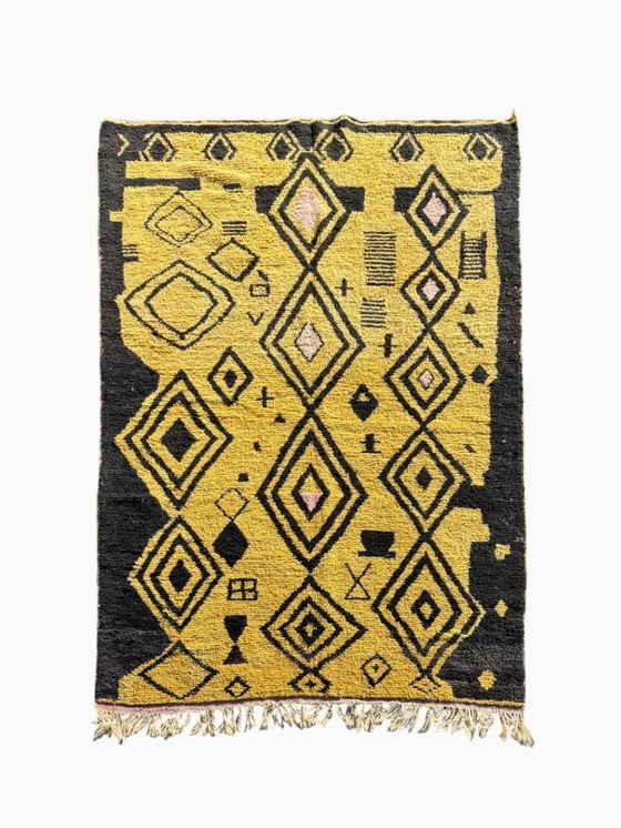 Image 1 of Gelber moderner Berberteppich 200x330 cm , Wohnzimmer Deko