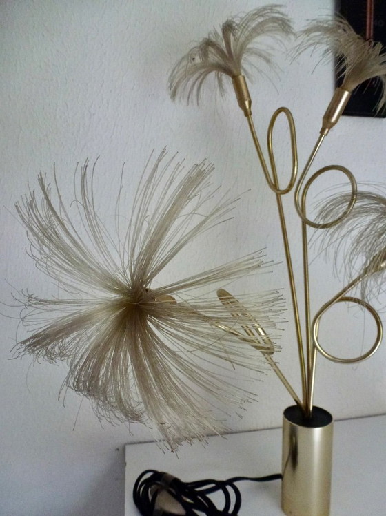 Image 1 of Vintage Fiber Optic Lamp - Palm Tree - Space Age - Hollywood Regency.