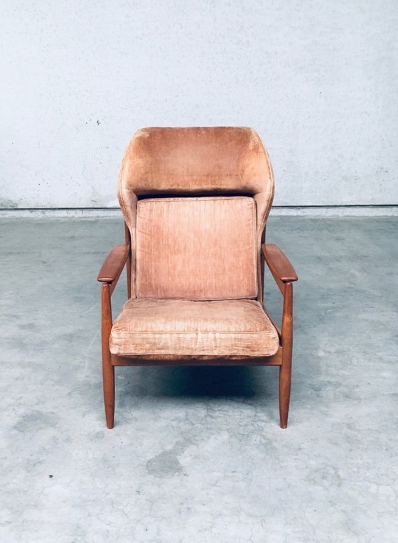 Image 1 of Set di poltrone con schienale ad ala in stile scandinavo di metà secolo, Danimarca, anni '60