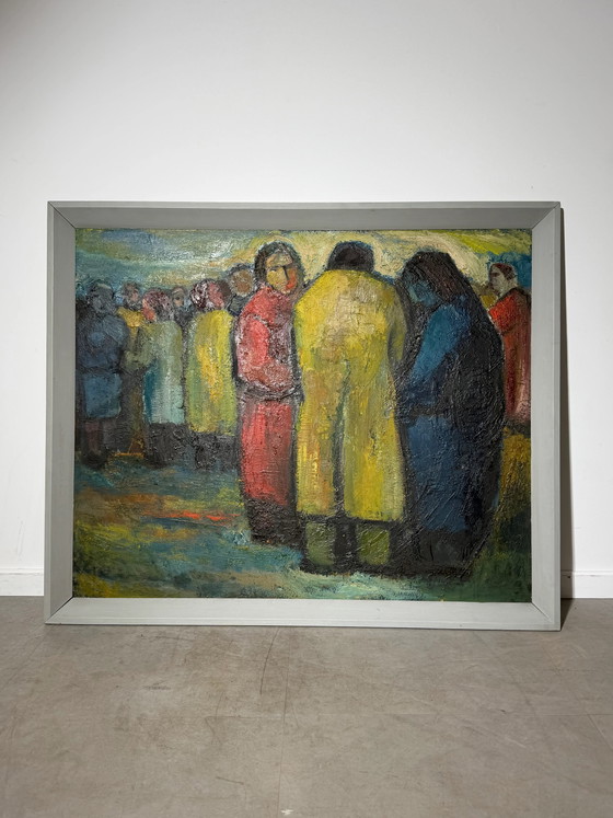 Frans Minnaert – Grande dipinto a olio figurativo su tavola – 132 × 110 cm – Dipinti e disegni, Legno (photo 5 of 5)