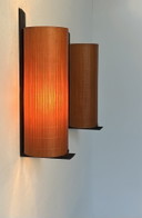 Paire d’Appliques Vintage, Métal et Bois, France 1960