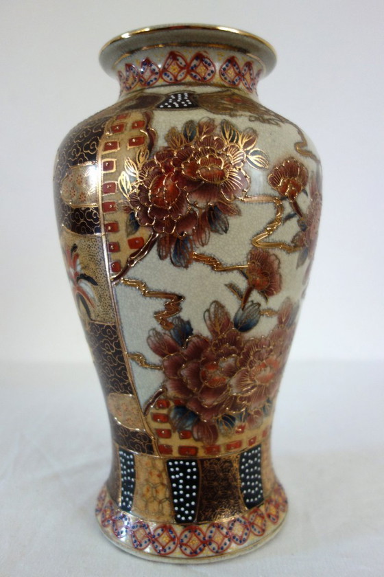 Image 1 of Satsuma vaas midden 20e eeuw H31cm