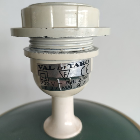 Image 1 of Lámpara de mesa de cerámica con pantalla hecha a mano (estilo Bitossi)