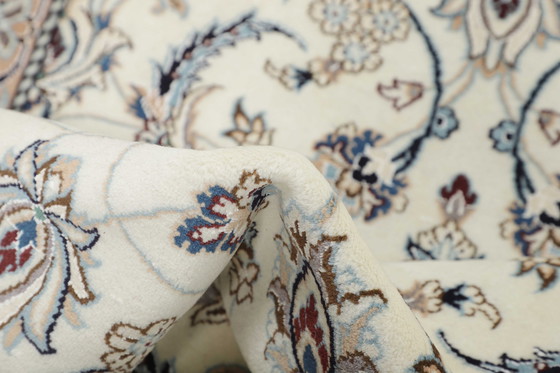 Image 1 of Origineel handgeknoopt Perzisch Tapijt Nain 9 La Fijn Met Zijde 394 X 98 Cm Top Conditie