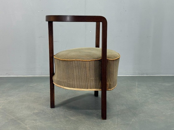Image 1 of Sillón Art Déco checo de roble macizo de la década de 1930