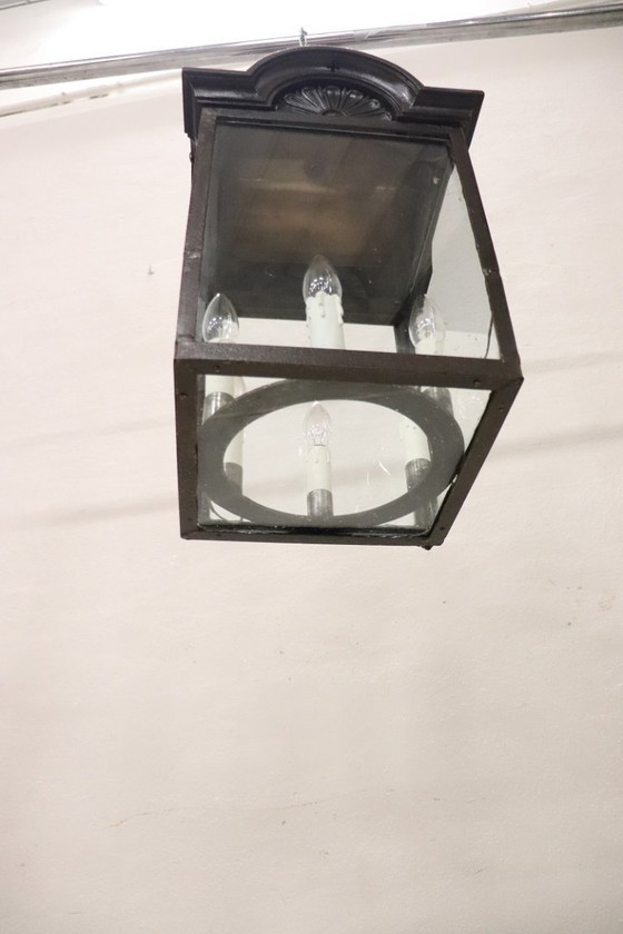 Image 1 of Lanterne en fer et en verre, Italie, début du XXe siècle