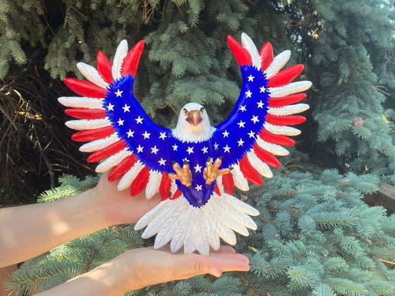 Image 1 of American patriot eagle. Handcrafted by the artist.