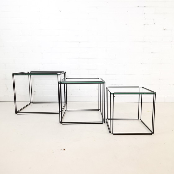 Image 1 of Casetta nido vintage Isocele Max Sauze, anni '70, nera con vetro