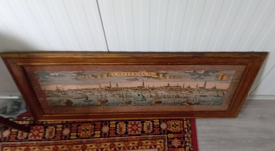 Image 1 of Vecchia incisione a colori di Amsterdam