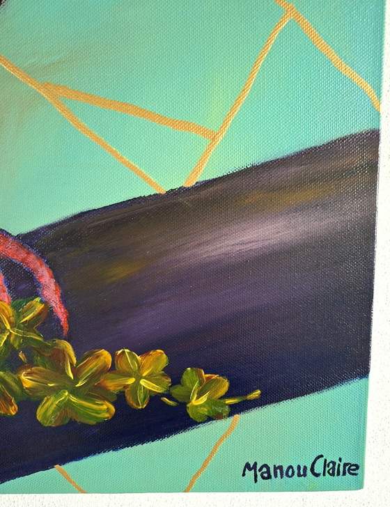 Manou Claire - Sweet Little Red Bird – Paintings & Drawings, Wood, Canvas (photo 5 of 8)